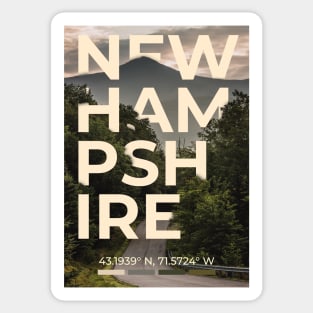 New Hampshire Travel Poster Sticker